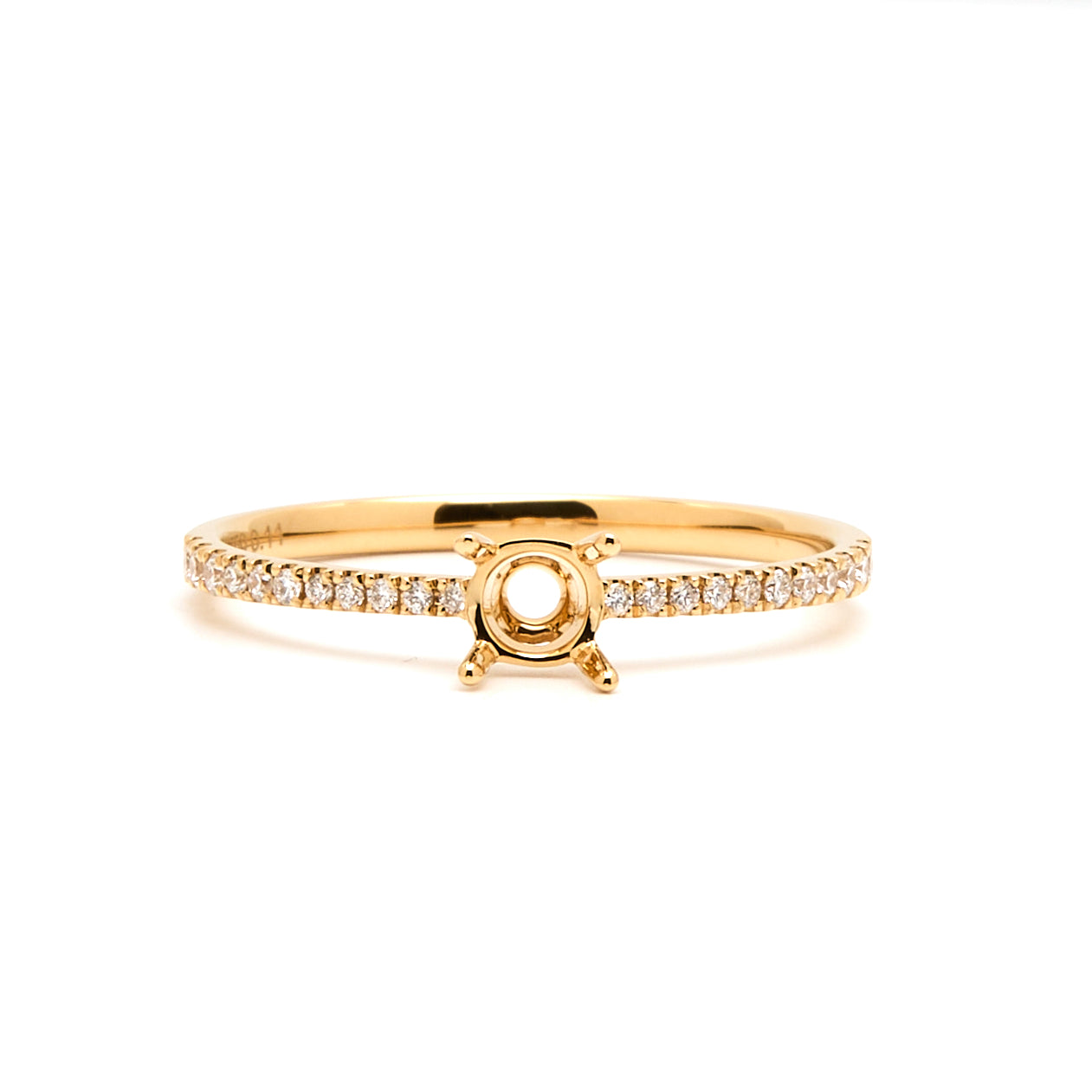 18K Gold Natural Diamond Solene ring mount RM1041