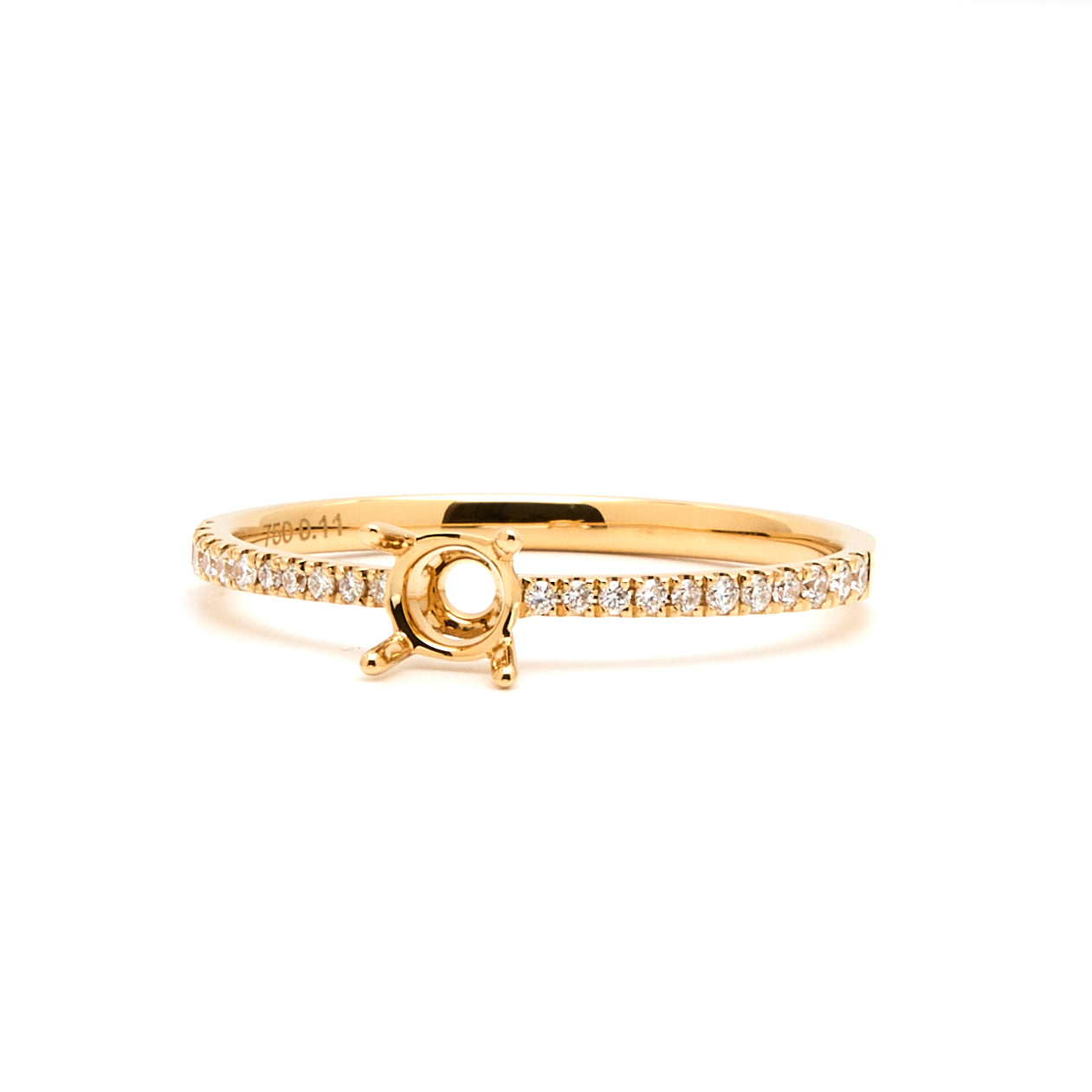 18K Gold Natural Diamond Solene ring mount RM1041