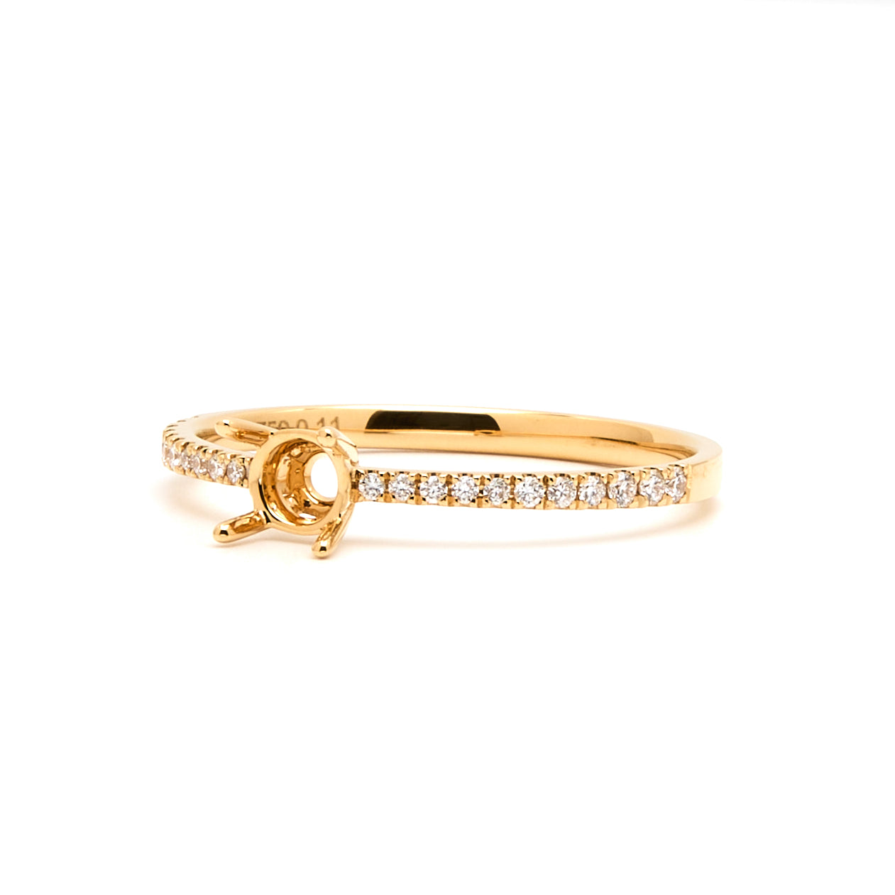 18K Gold Natural Diamond Solene ring mount RM1041