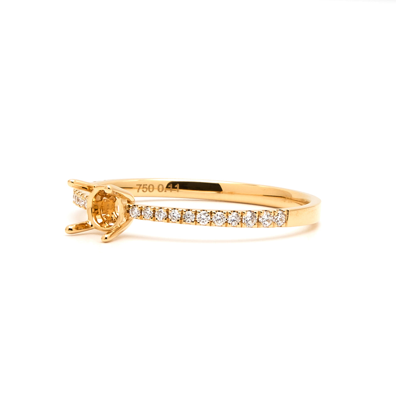 18K Gold Natural Diamond Solene ring mount RM1041