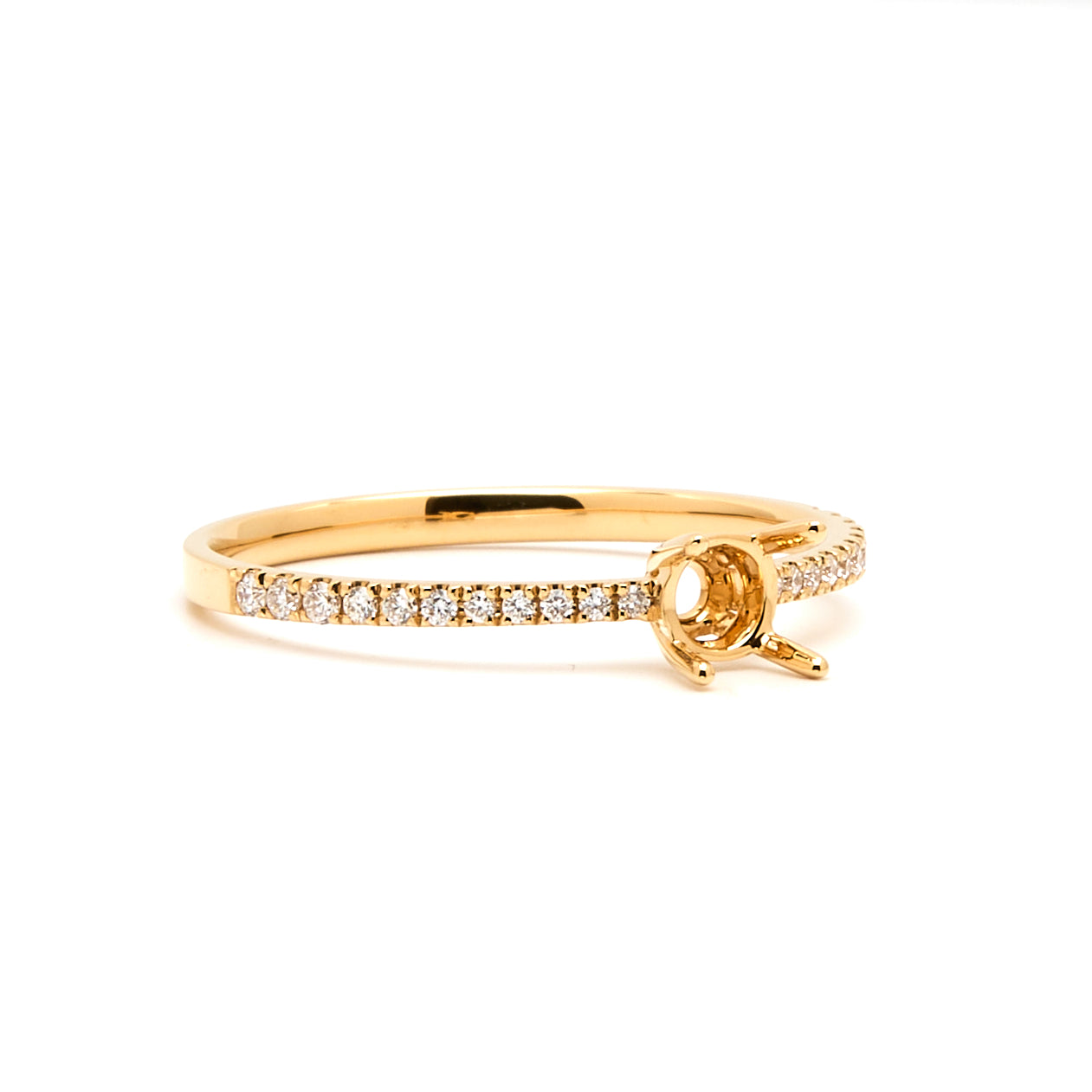 18K Gold Natural Diamond Solene ring mount RM1041