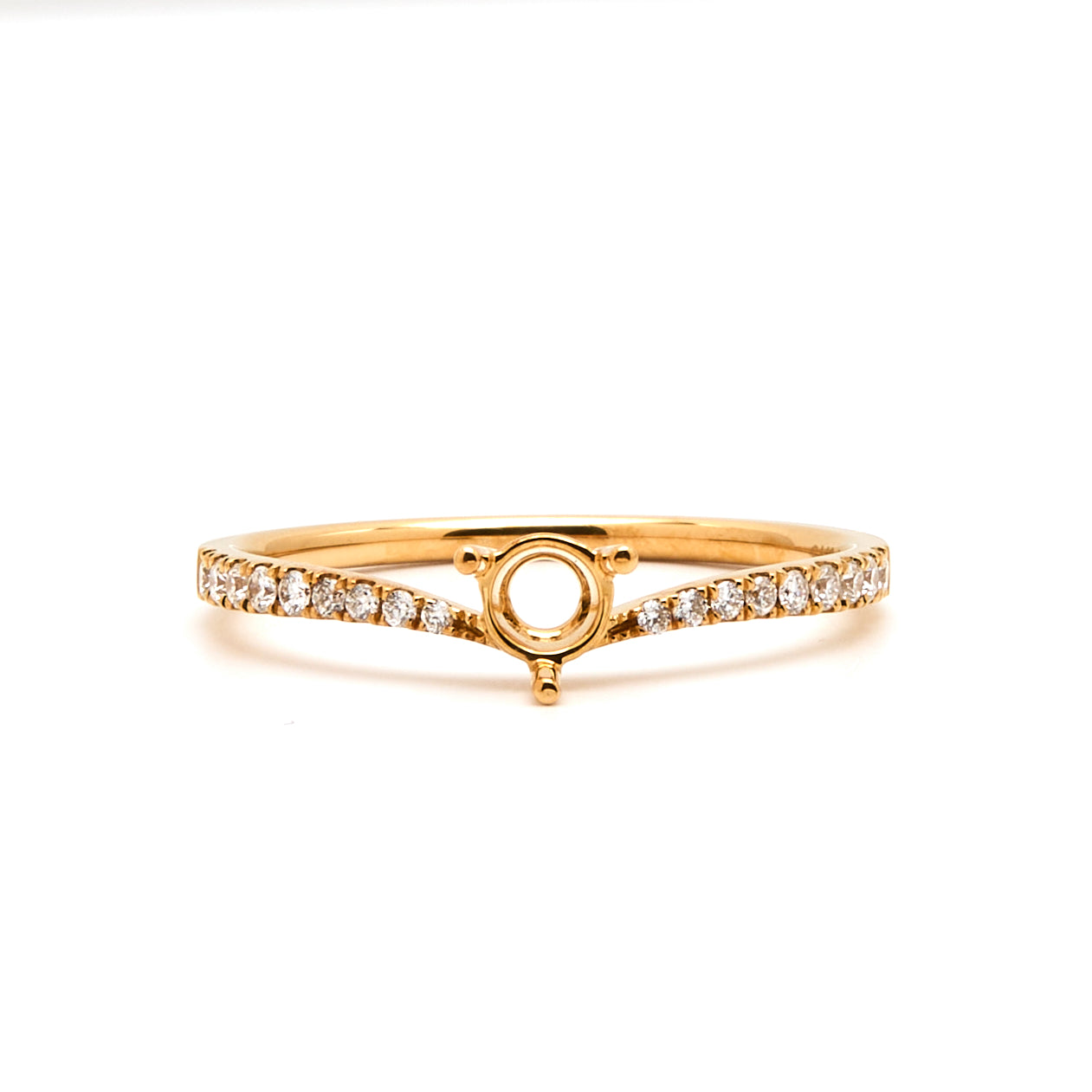 18K Gold Natural Diamond Vera ring mount RM1044