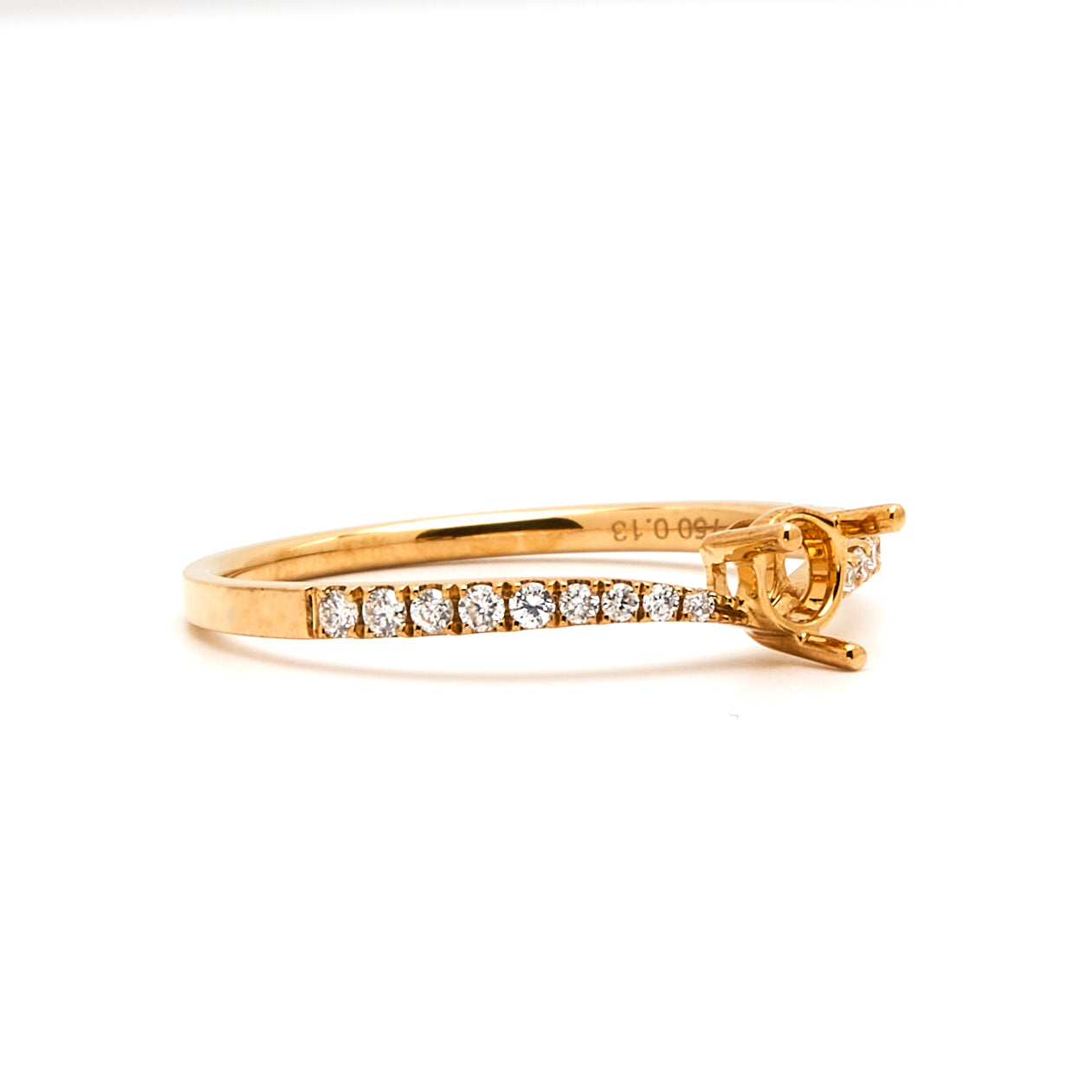18K Gold Natural Diamond Vera ring mount RM1044