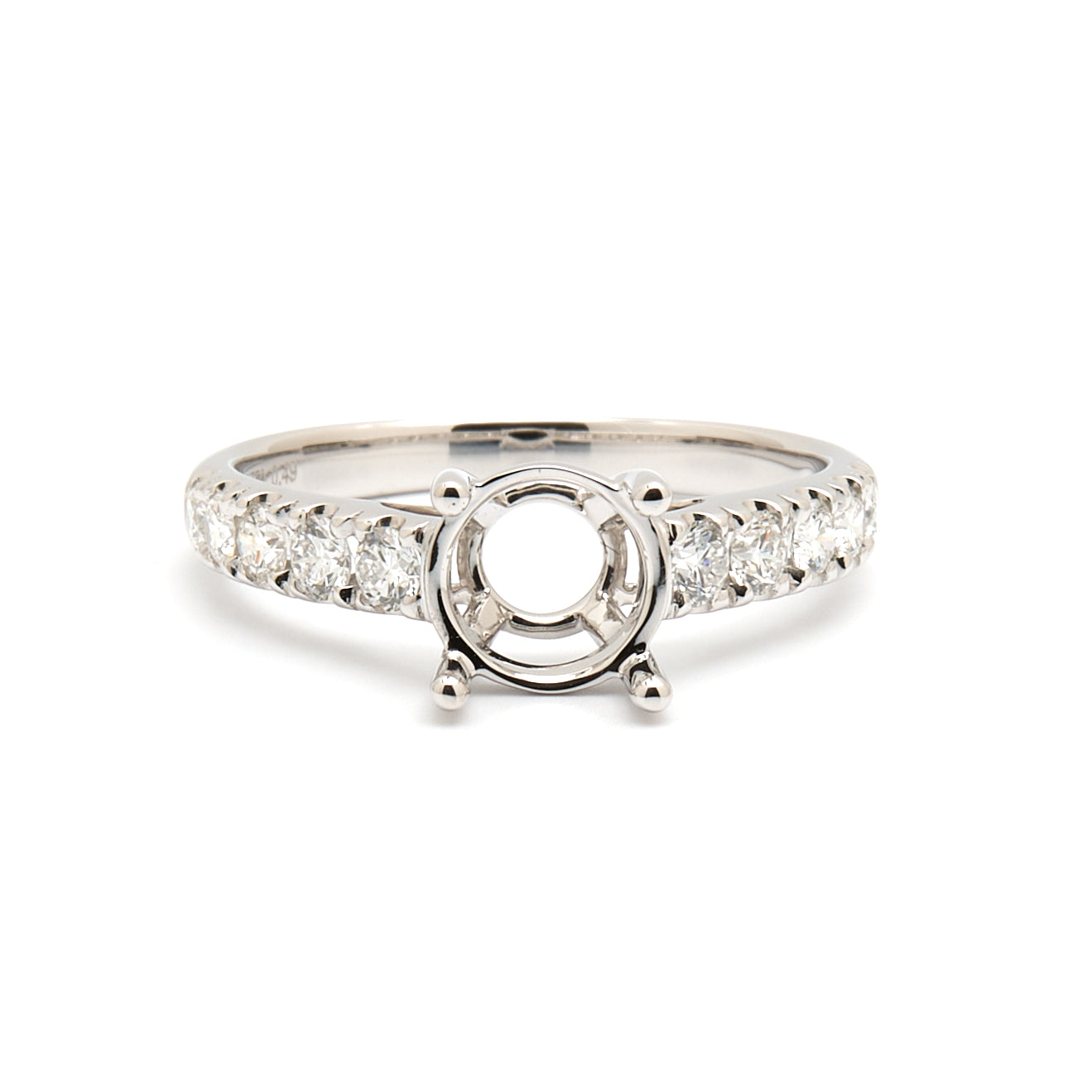 18K Gold Natural Diamond Luica Ring Mount RM1123 t.c.w. 0.49ct