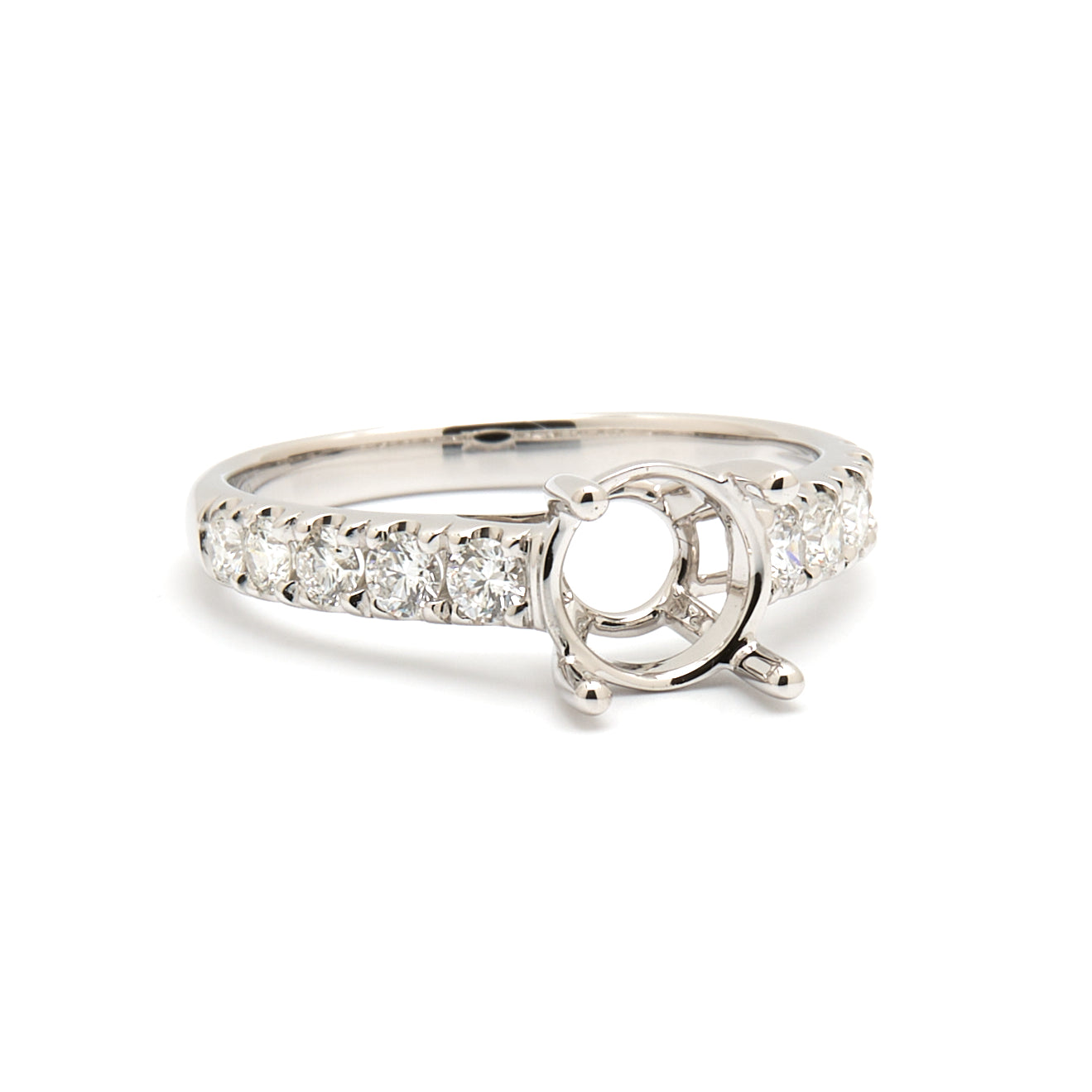 18K Gold Natural Diamond Luica Ring Mount RM1123 t.c.w. 0.49ct