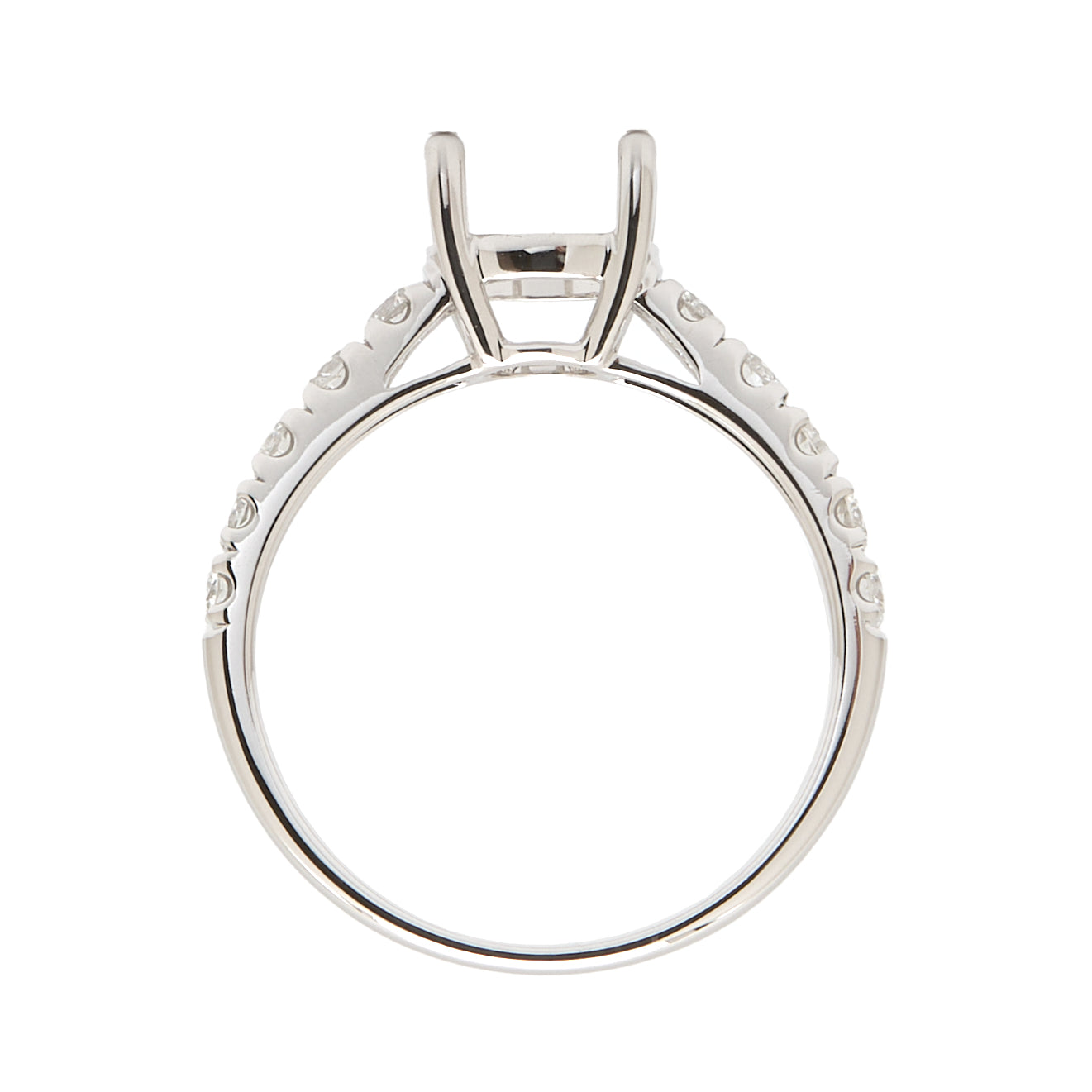 18K Gold Natural Diamond Luica Ring Mount RM1123 t.c.w. 0.49ct