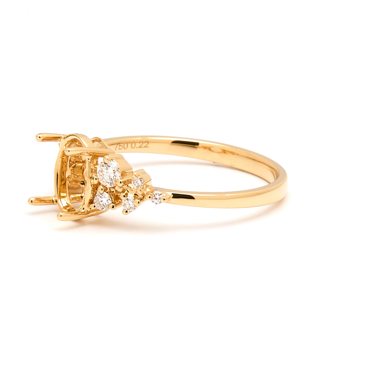 18K Gold Natural Diamond Celestial Cluster Ring Mount RM1185
