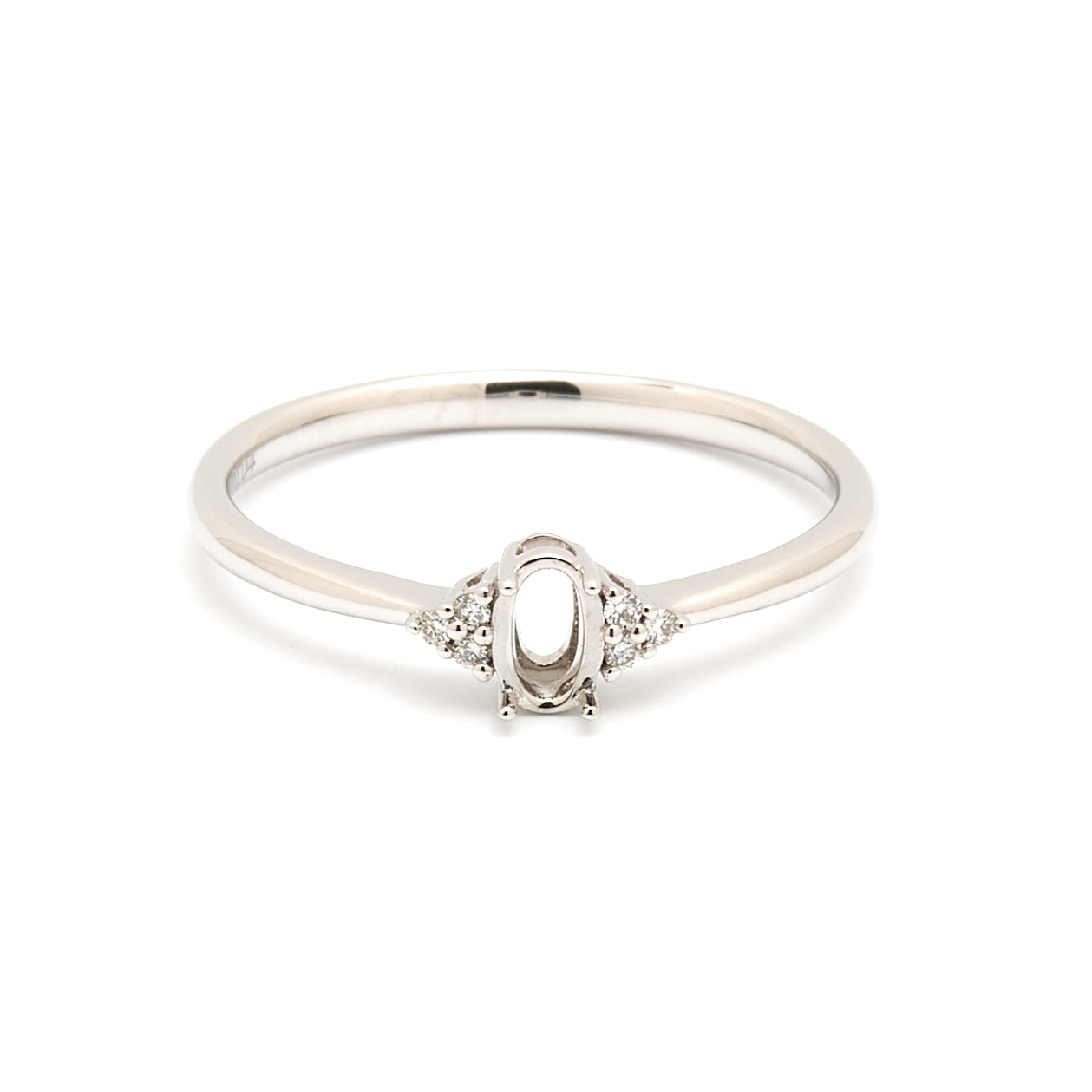 18K Gold Natural Diamond Blossom ring mount RM1202