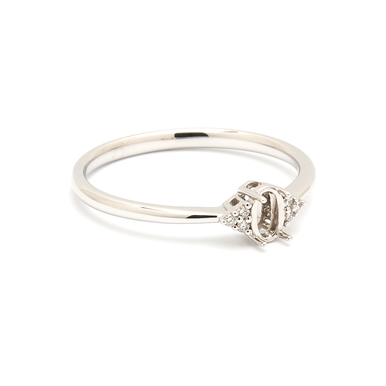 18K Gold Natural Diamond Blossom ring mount RM1202