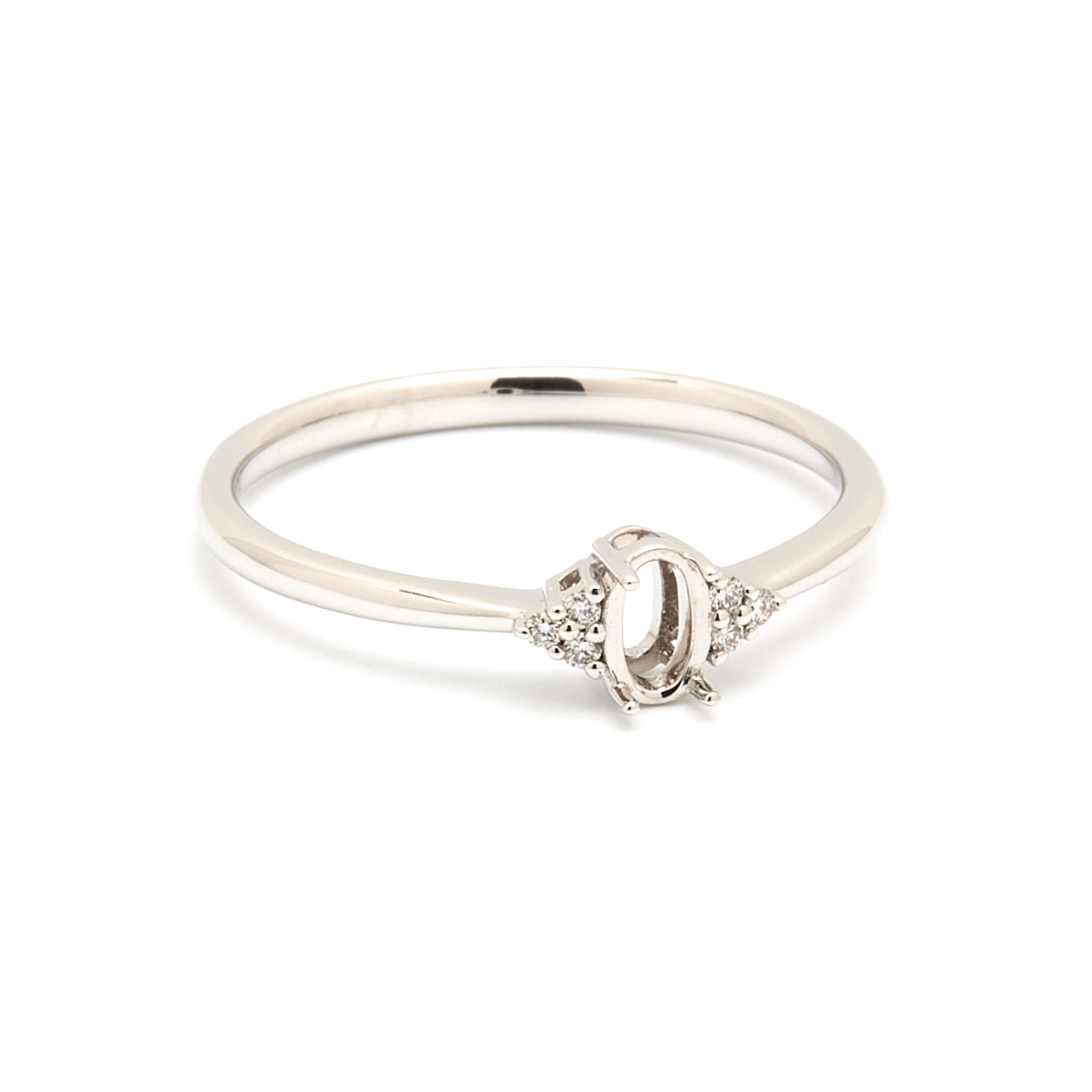 18K Gold Natural Diamond Blossom ring mount RM1202