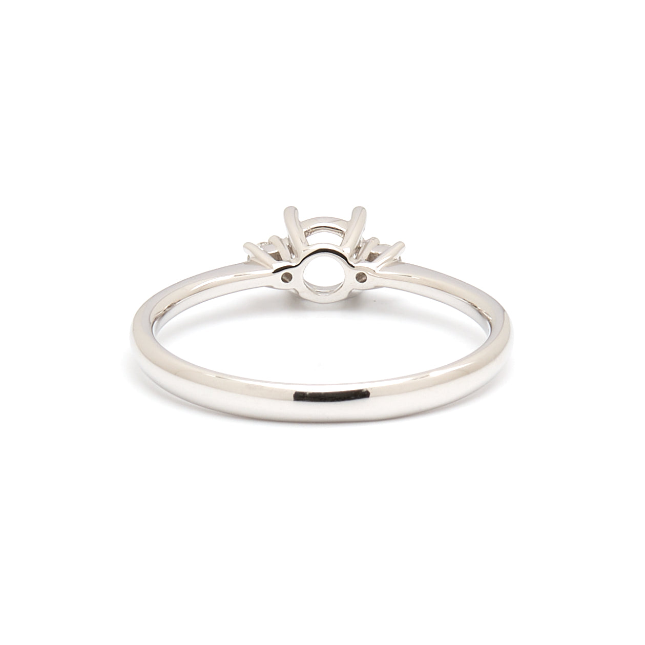 18K Gold Natural Diamond Whisper Trio ring mount RM1211