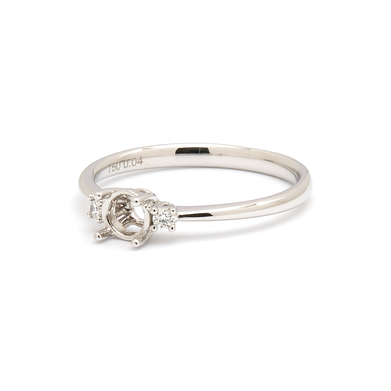 18K Gold Natural Diamond Whisper Trio ring mount RM1211