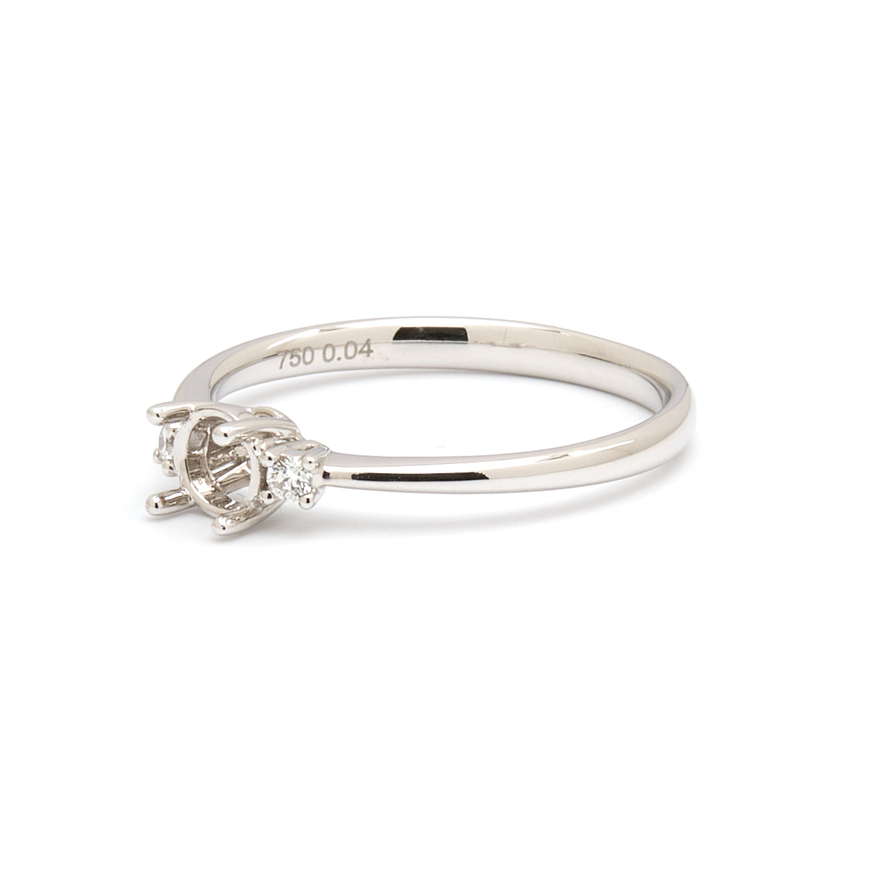 18K Gold Natural Diamond Whisper Trio ring mount RM1211