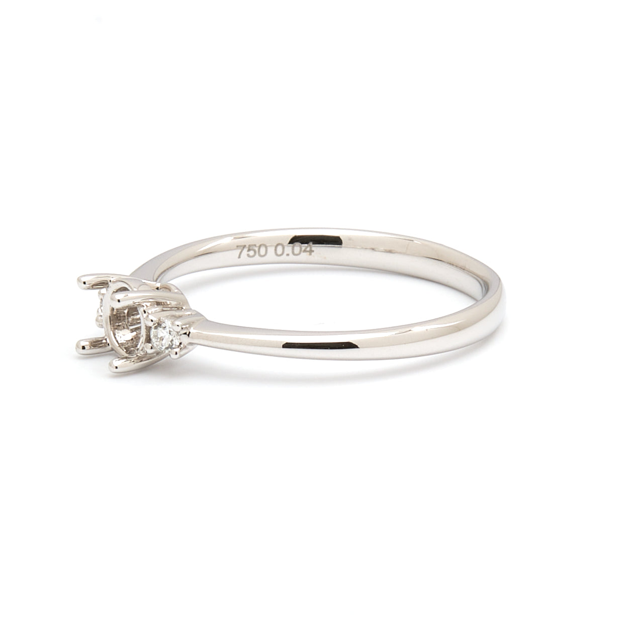 18K Gold Natural Diamond Whisper Trio ring mount RM1211