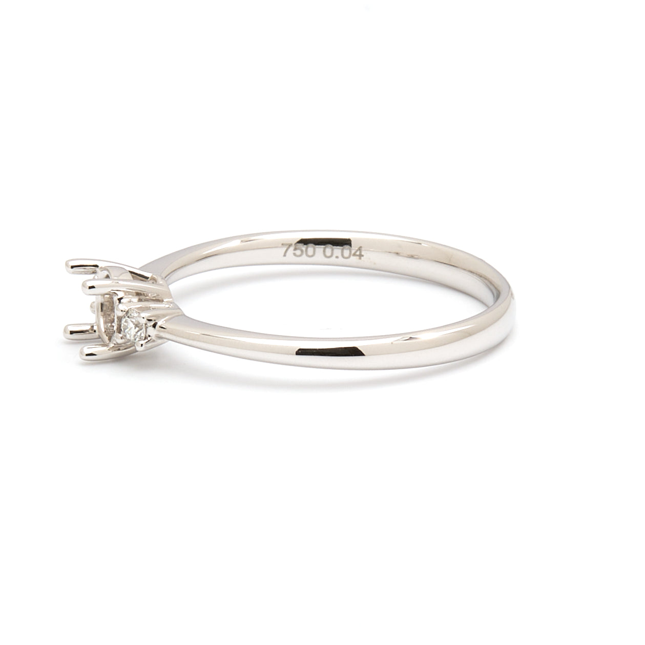 18K Gold Natural Diamond Whisper Trio ring mount RM1211