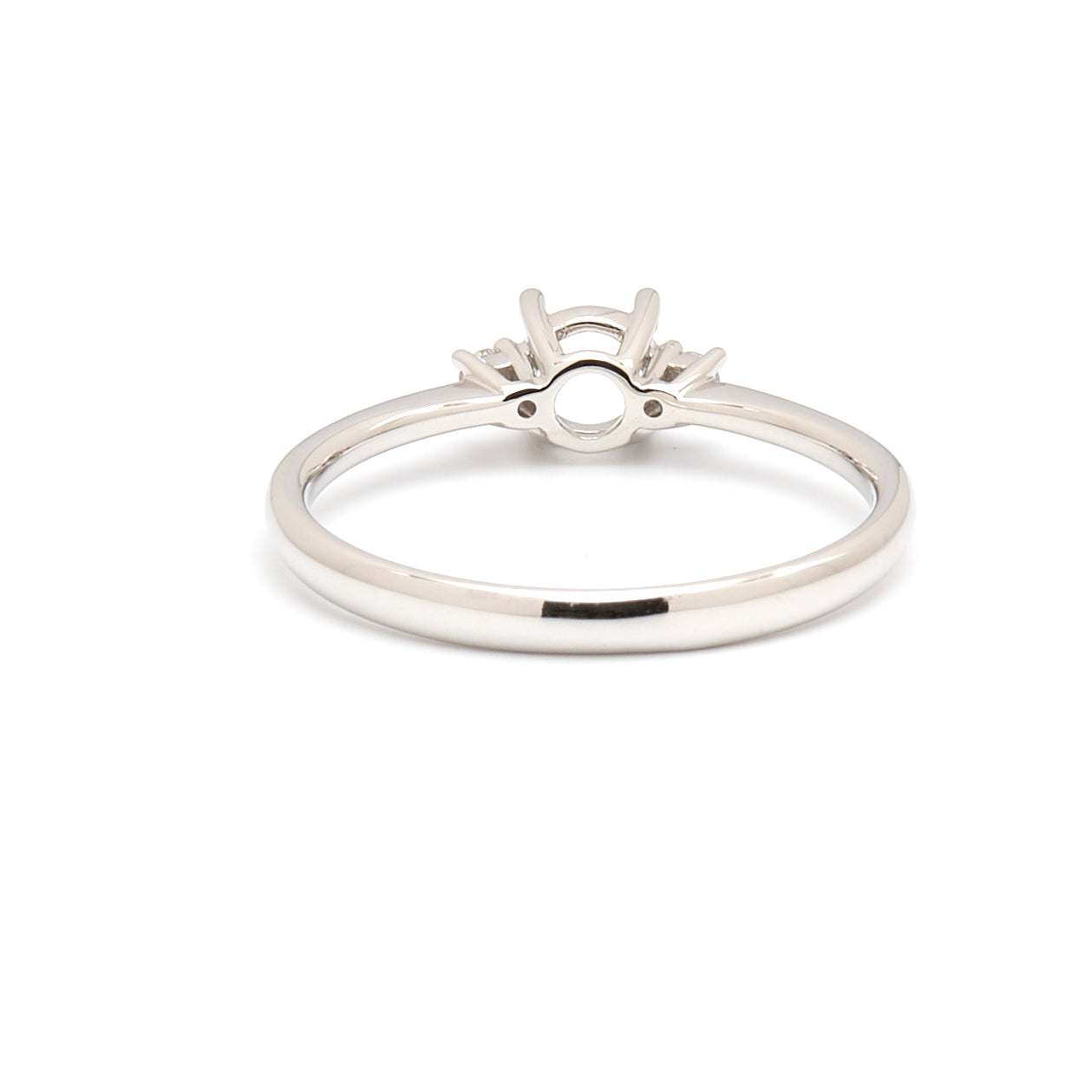 18K Gold Natural Diamond Whisper Trio ring mount RM1211