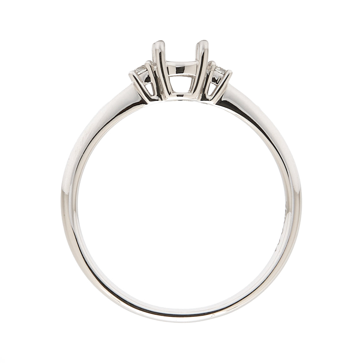 18K Gold Natural Diamond Whisper Trio ring mount RM1211