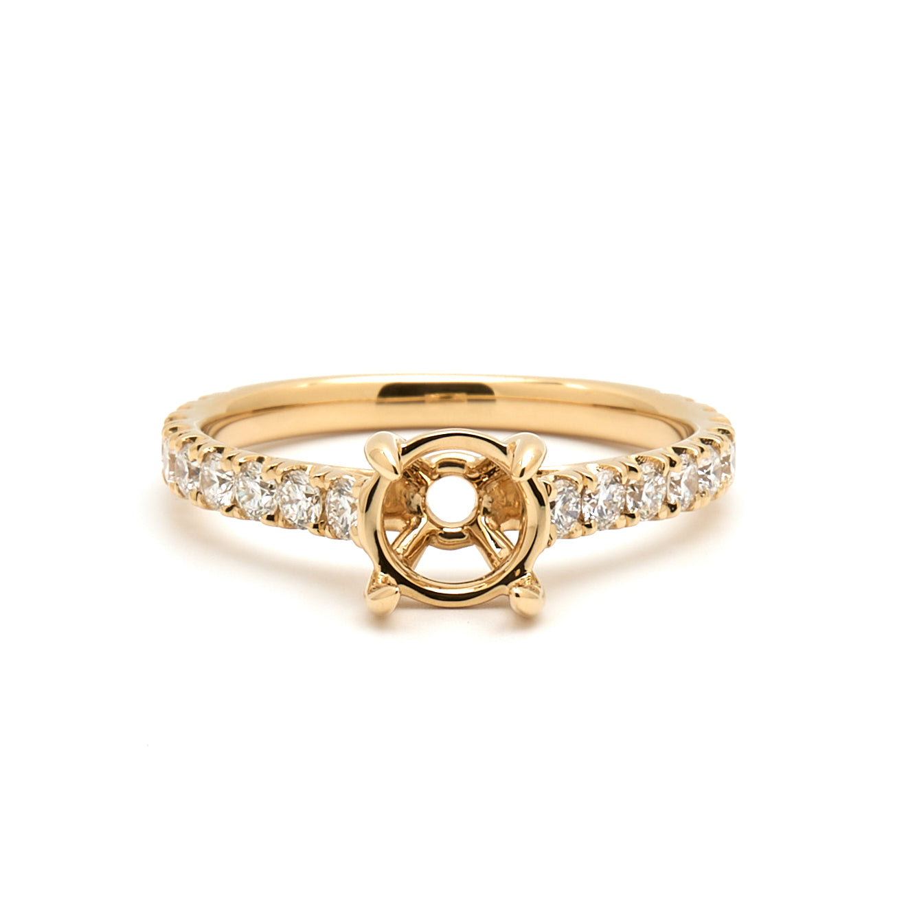 18K Gold Natural Diamond  Elyra Ring Mount RM1492 t.c.w. 0.58ct