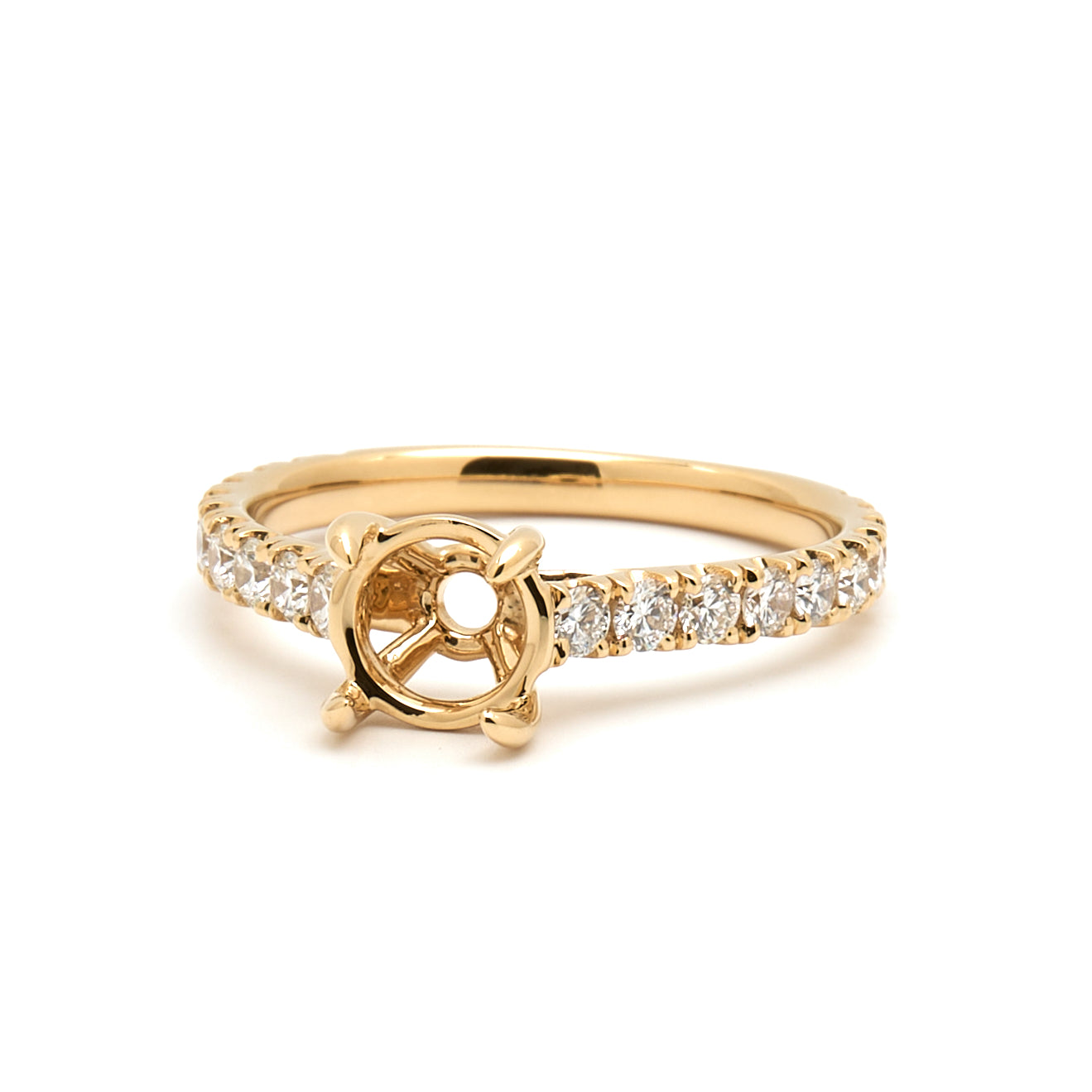 18K Gold Natural Diamond  Elyra Ring Mount RM1492 t.c.w. 0.58ct
