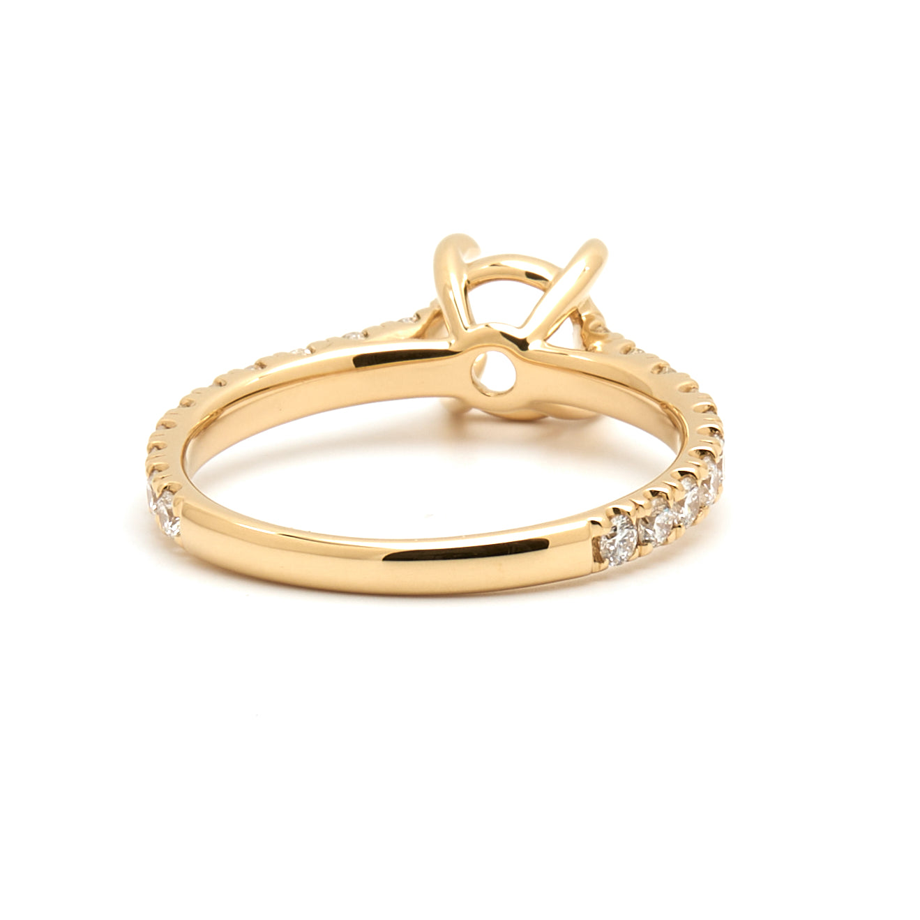18K Gold Natural Diamond  Elyra Ring Mount RM1492 t.c.w. 0.58ct
