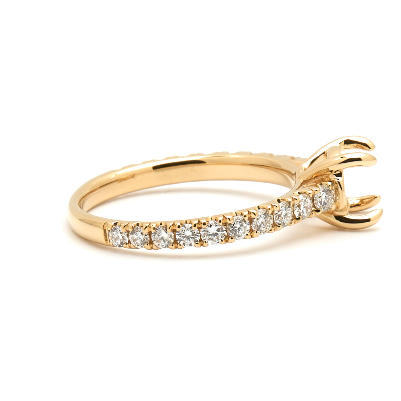 18K Gold Natural Diamond  Elyra Ring Mount RM1492 t.c.w. 0.58ct
