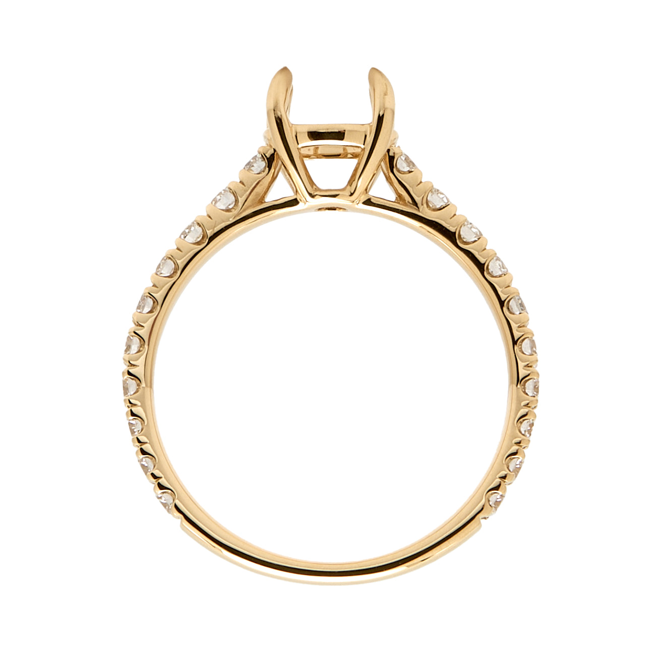 18K Gold Natural Diamond  Elyra Ring Mount RM1492 t.c.w. 0.58ct