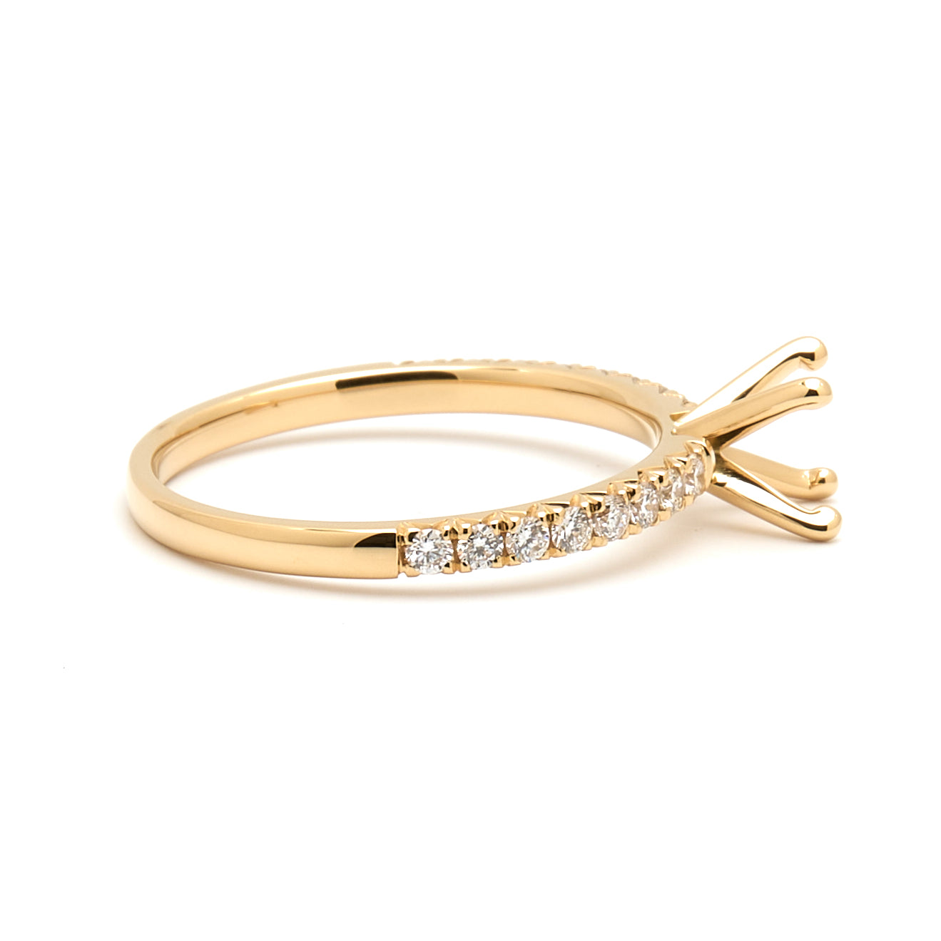 18K Gold Natural Diamond Alina ring mount RM1498 t.c.w. 0.25ct