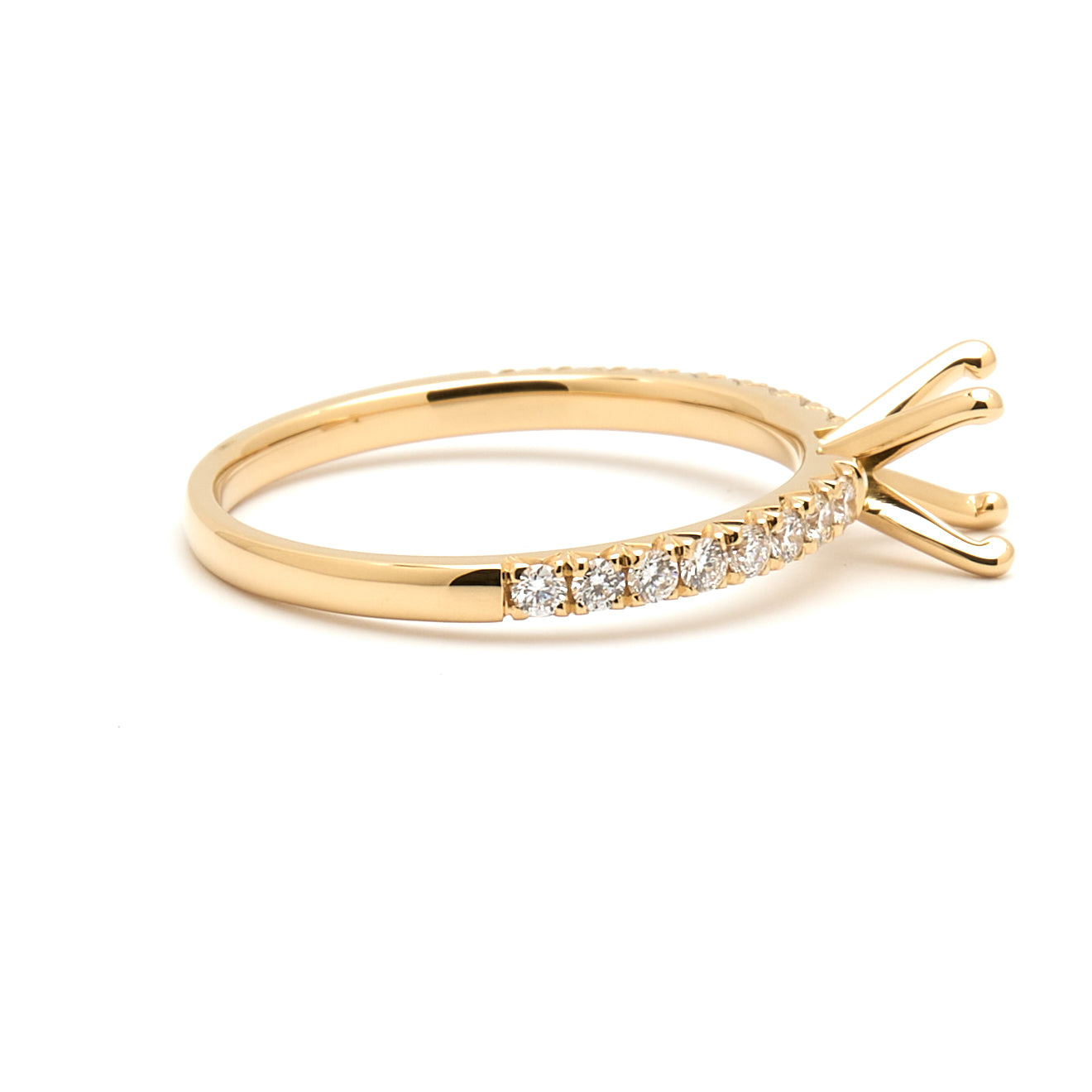 18K Gold Natural Diamond Alina ring mount RM1498 t.c.w. 0.25ct