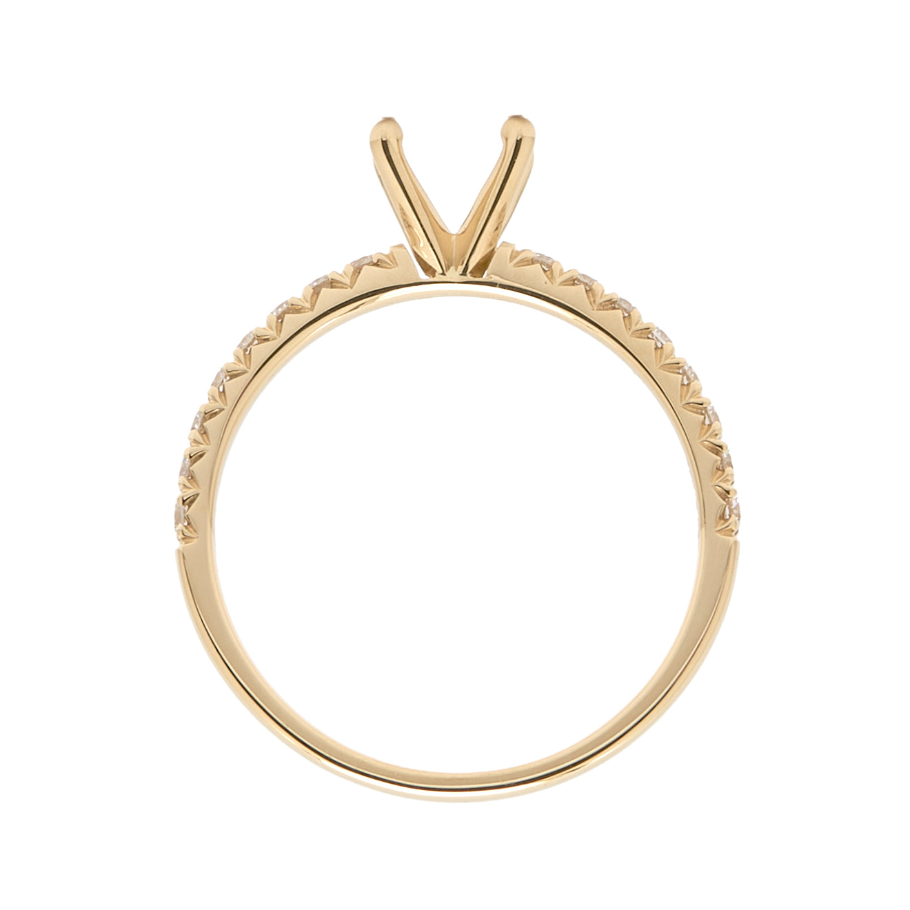 18K Gold Natural Diamond Alina ring mount RM1498 t.c.w. 0.25ct
