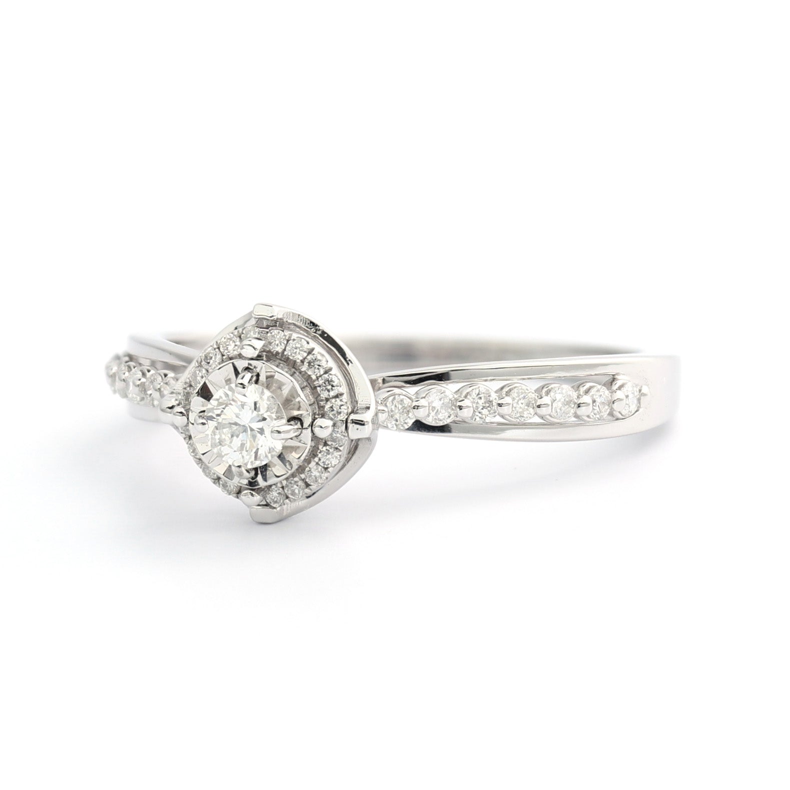 18K Round Brilliant Diamond Ring 0.27ct tw. A00091 - FABER JEWELS