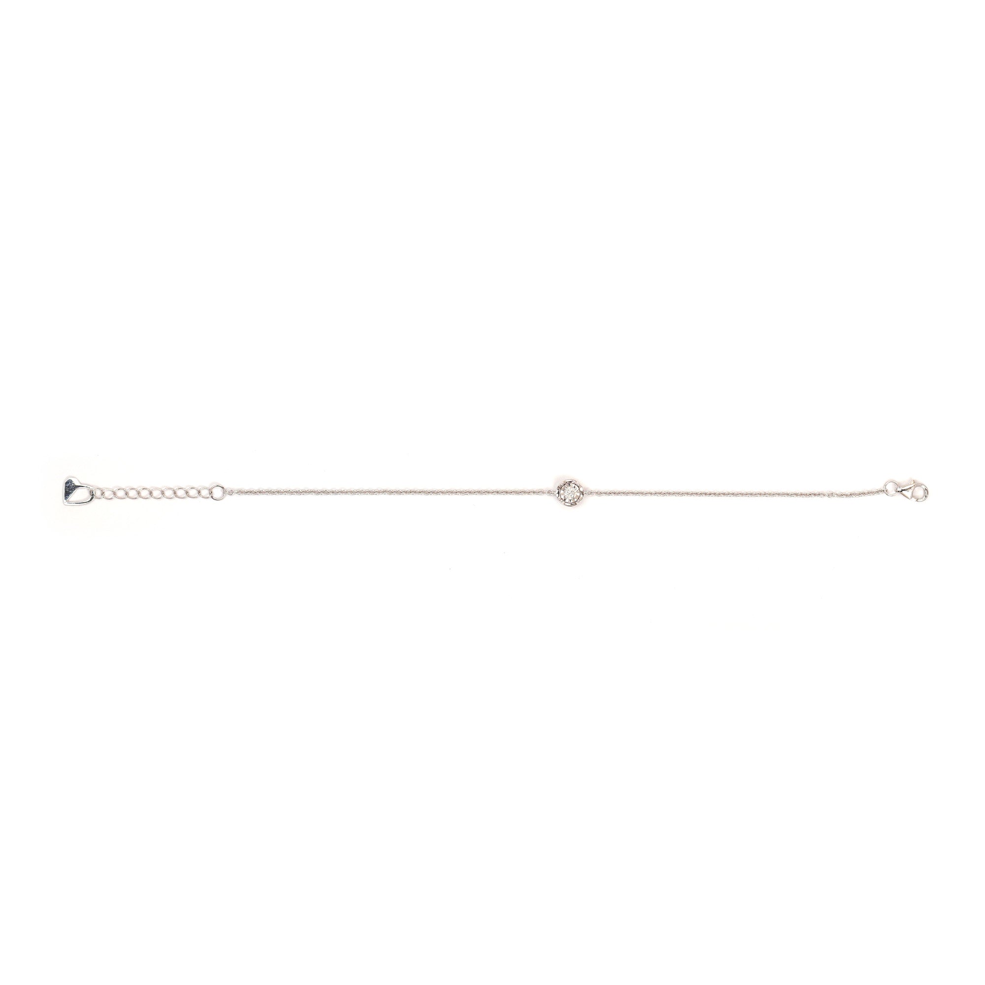 18K gold round brilliant diamond illusion bracelet 0.075ct tw. A00143 - FABER JEWELS