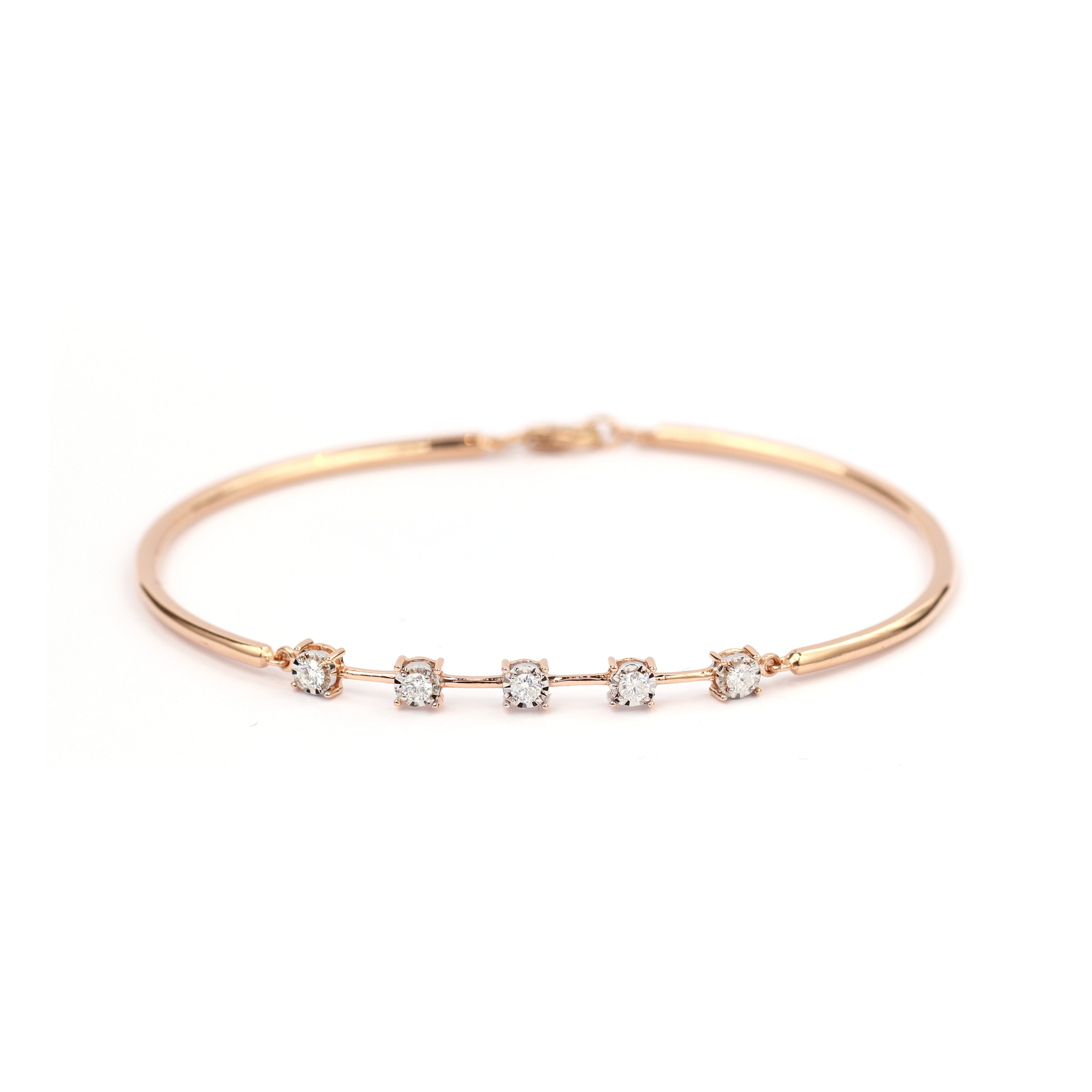 18K Gold Round Brilliant Diamond Illusion Bracelet 0.25ct tw. A00081 - FABER JEWELS