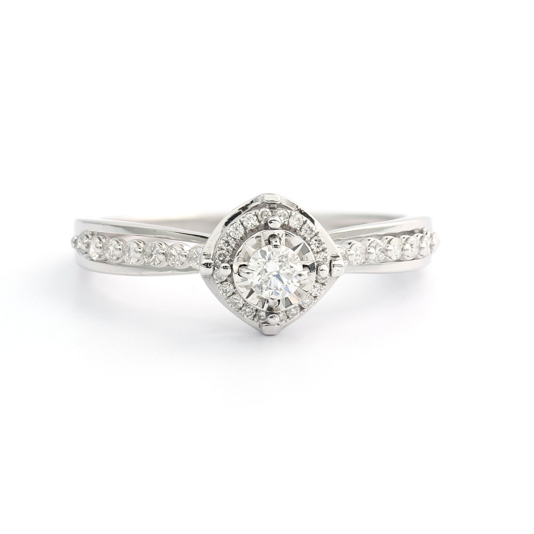 18K Round Brilliant Diamond Ring 0.27ct tw. A00091 - FABER JEWELS