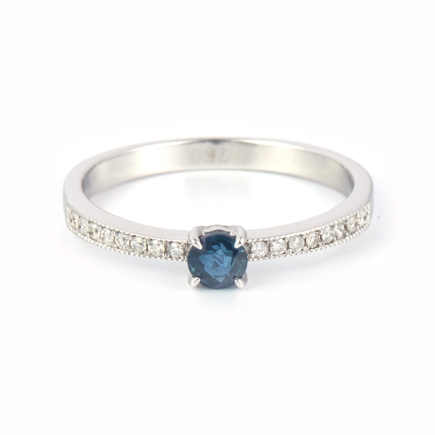 18K Gold Sapphire Diamond Ring A00209